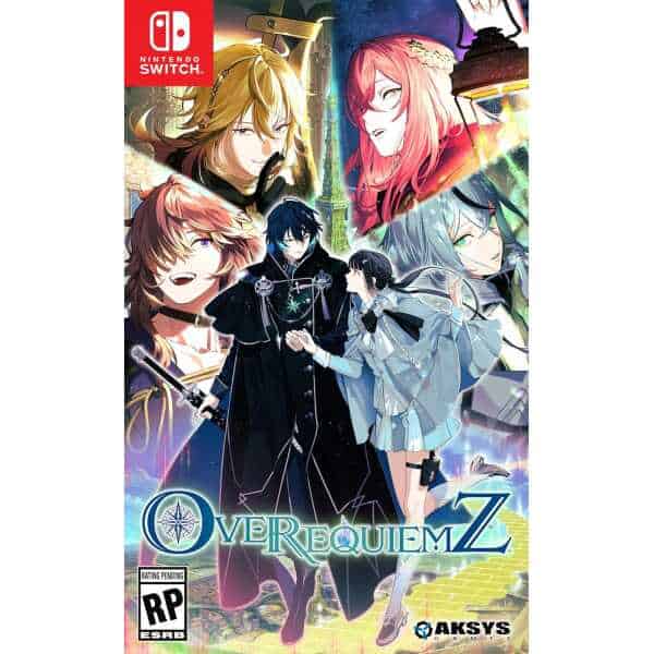 Over Requiem Z Nintendo Switch game cover featuring anime-style characters and fantasy elements.