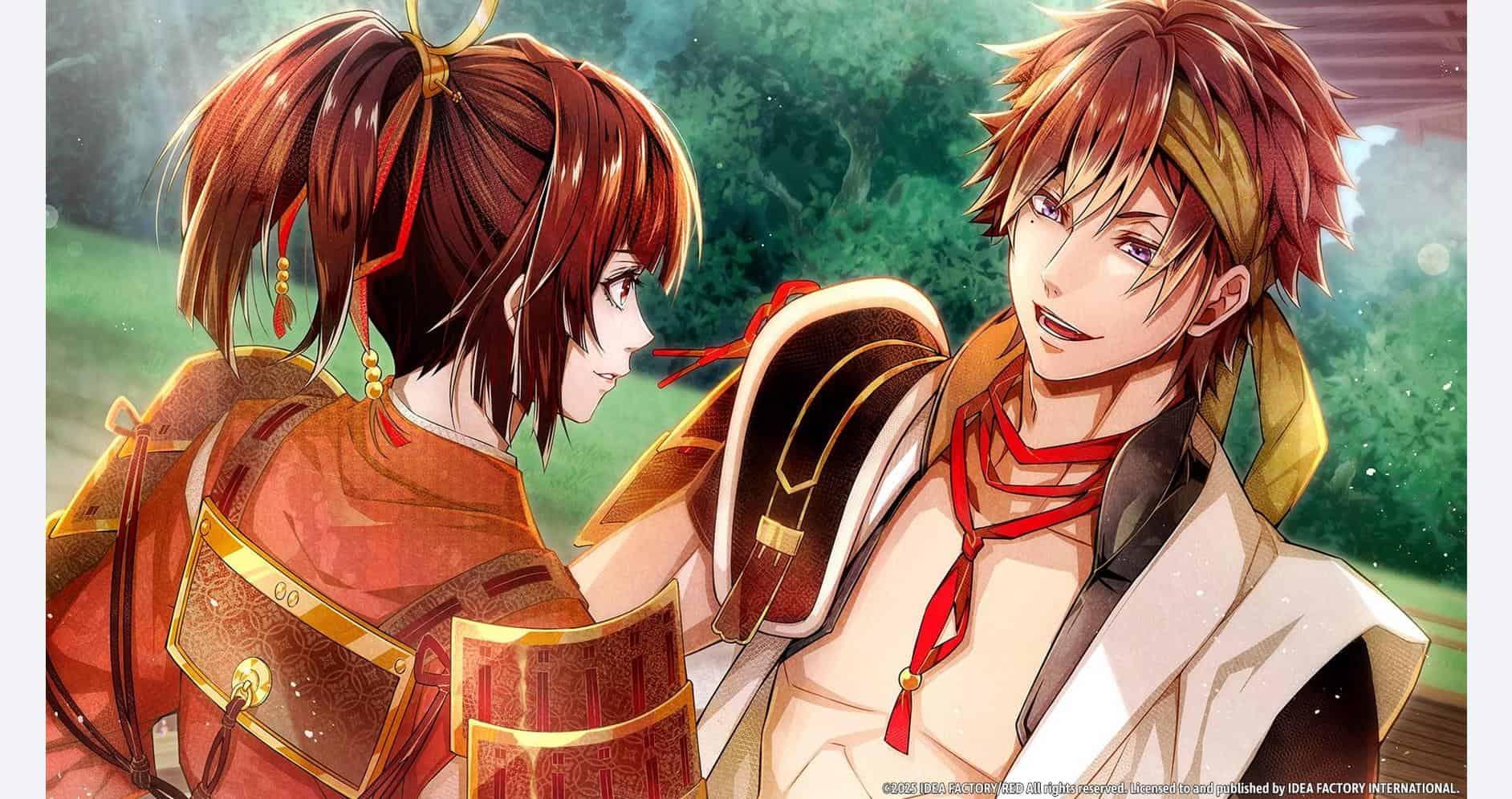 Characters from Birushana: Winds of Fate in a lush outdoor setting.