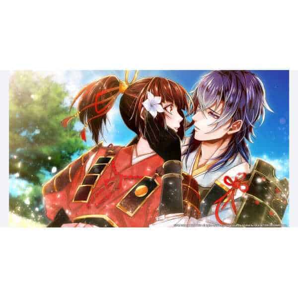 Illustration of Birushana and a male character from Winds of Fate game.