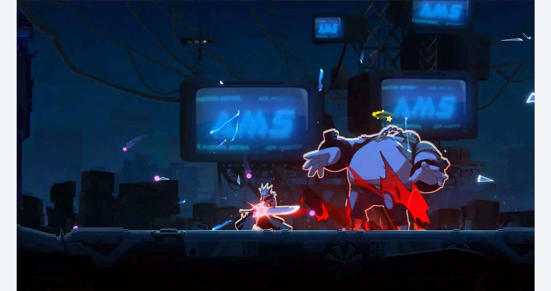 Dynamic scene from BlazBlue Entropy Effect X showcasing intense combat.