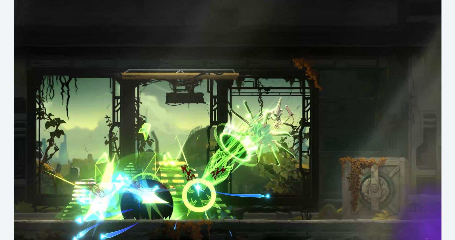 Gameplay screenshot from BlazBlue Entropy Effect X showcasing intense combat scenes.