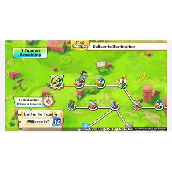 Calamity Angels game screenshot showing delivery mission with characters and map.