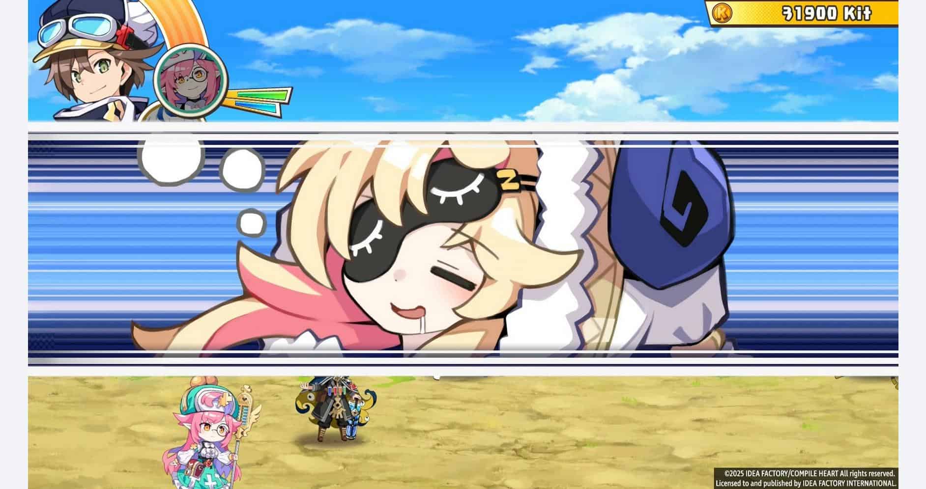 Calamity Angels game screenshot with characters in action.