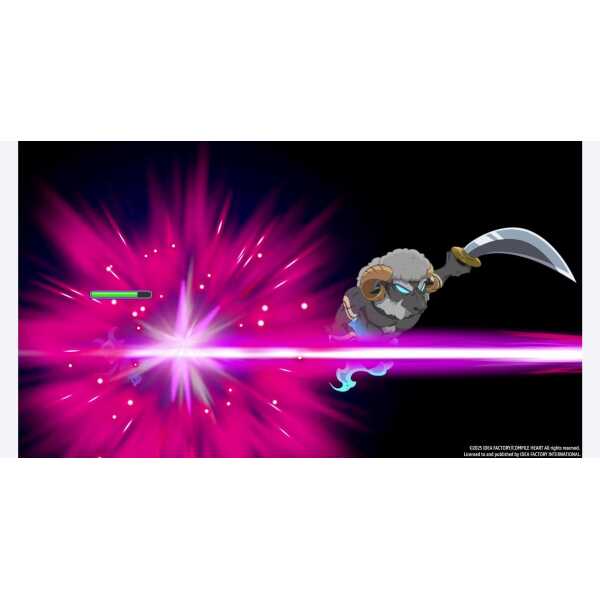 Calamity Angels character launching a special attack in a vibrant game scene.