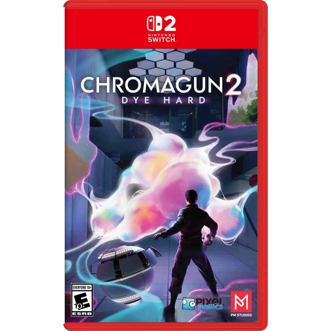 ChromaGun 2: Dye Hard Nintendo Switch game cover with colorful ink effects.