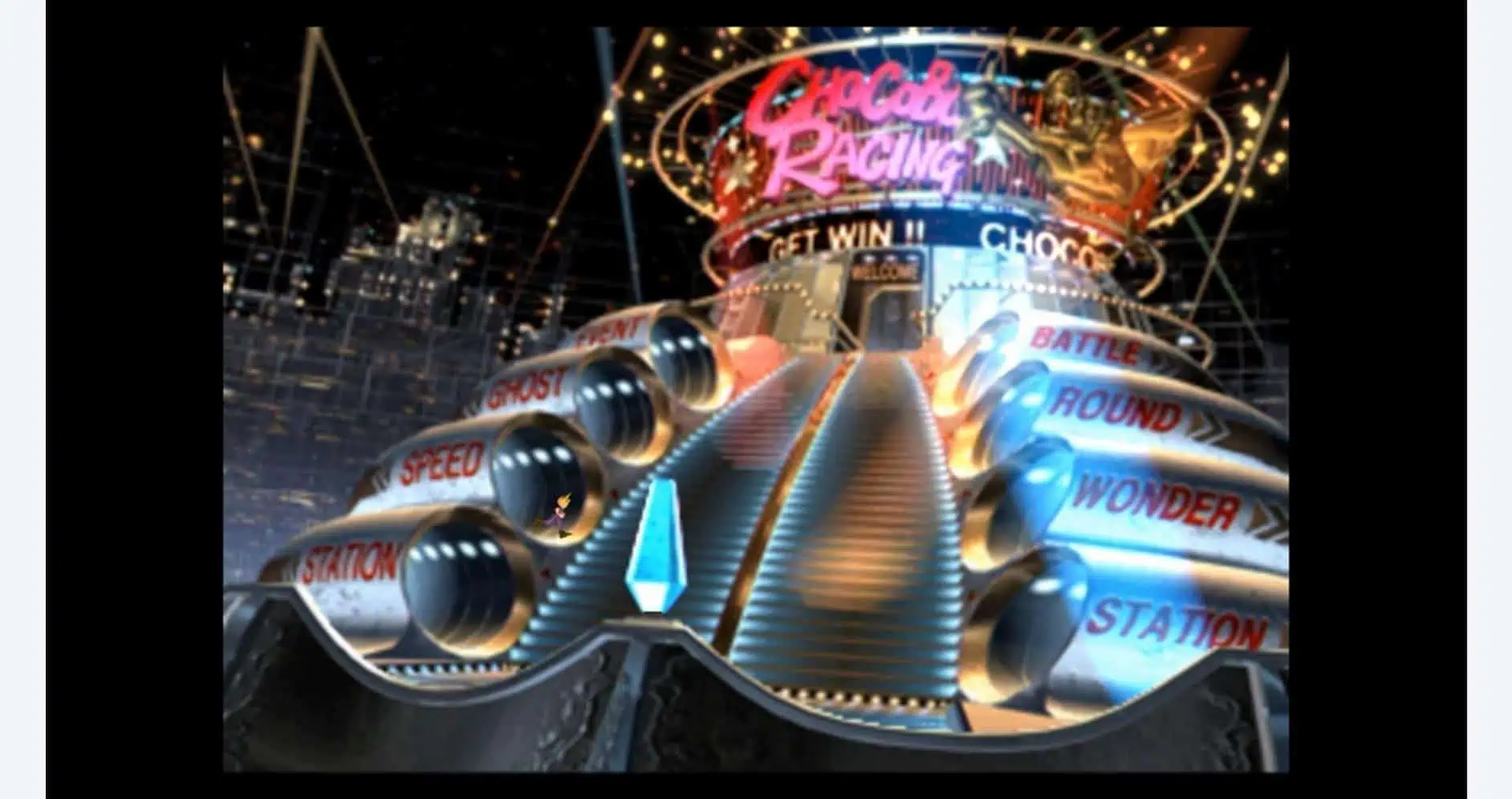 Image of a racing-themed stage for Final Fantasy VII & VIII Remastered Twin Pack.