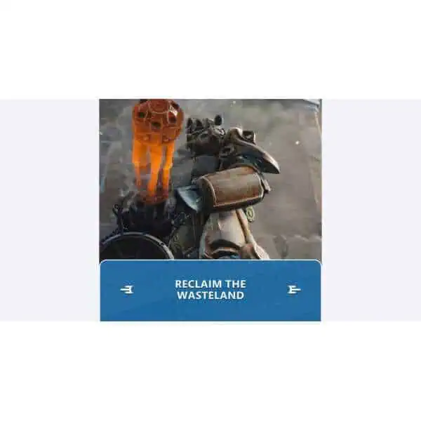 Power armor helmet and weapon from Fallout 4: Anniversary Edition, showcasing post-apocalyptic game.