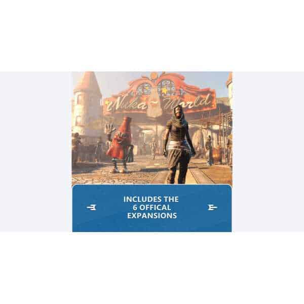 Fallout 4 Anniversary Edition game cover with Nuka World theme.