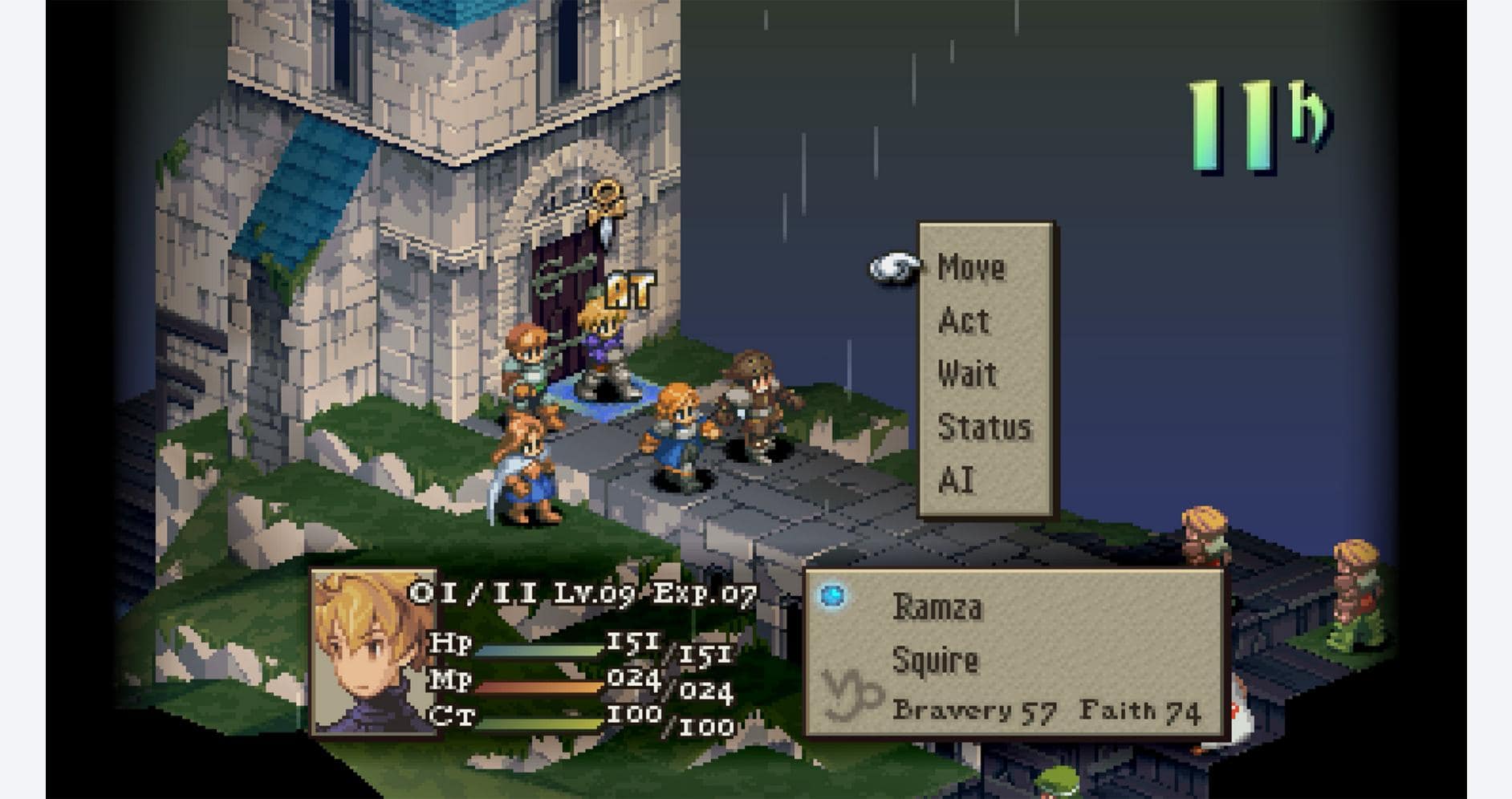 Tactical RPG gameplay scene from Final Fantasy Tactics Ivalice Chronicles.
