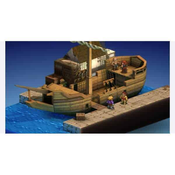 Detailed model of a ship from Final Fantasy Tactics, showcasing classic Ivalice design elements.