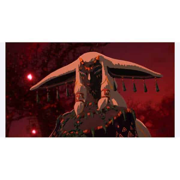 Imposing demon-like creature from Hyrule Warriors game, dark and menacing.