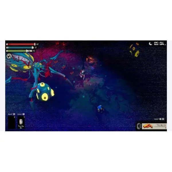 Surreal alien forest with glowing creatures and vibrant colors from Gameware.