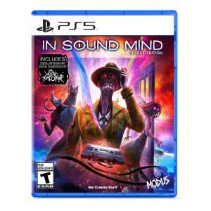 A detailed image of the "In Sound Mind" Deluxe Edition PS5 game cover featuring a sinister character.
