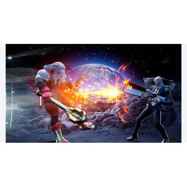 Epic Invincible vs battle scene with characters fighting in space environment.