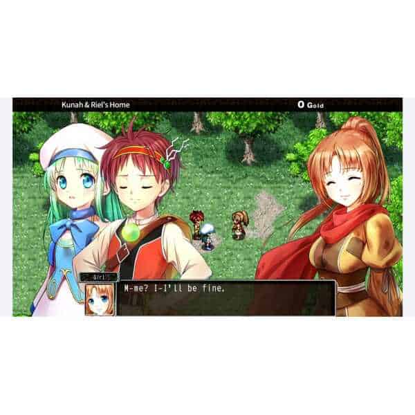 Characters from KEMCO RPG Selection Vol. 3 in a lush forest scene.