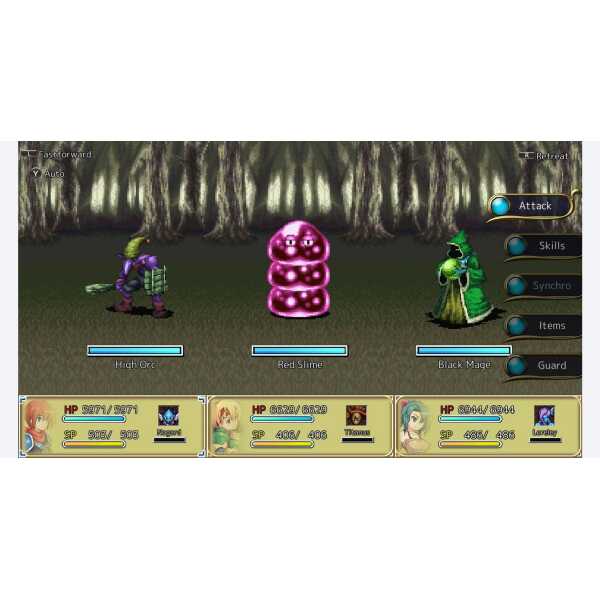RPG battle scene featuring characters and monsters from KEMCO's RPG collection.