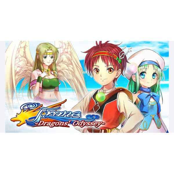 RPG characters from KEMCO's Dragon's Odyssey in a colorful anime style.