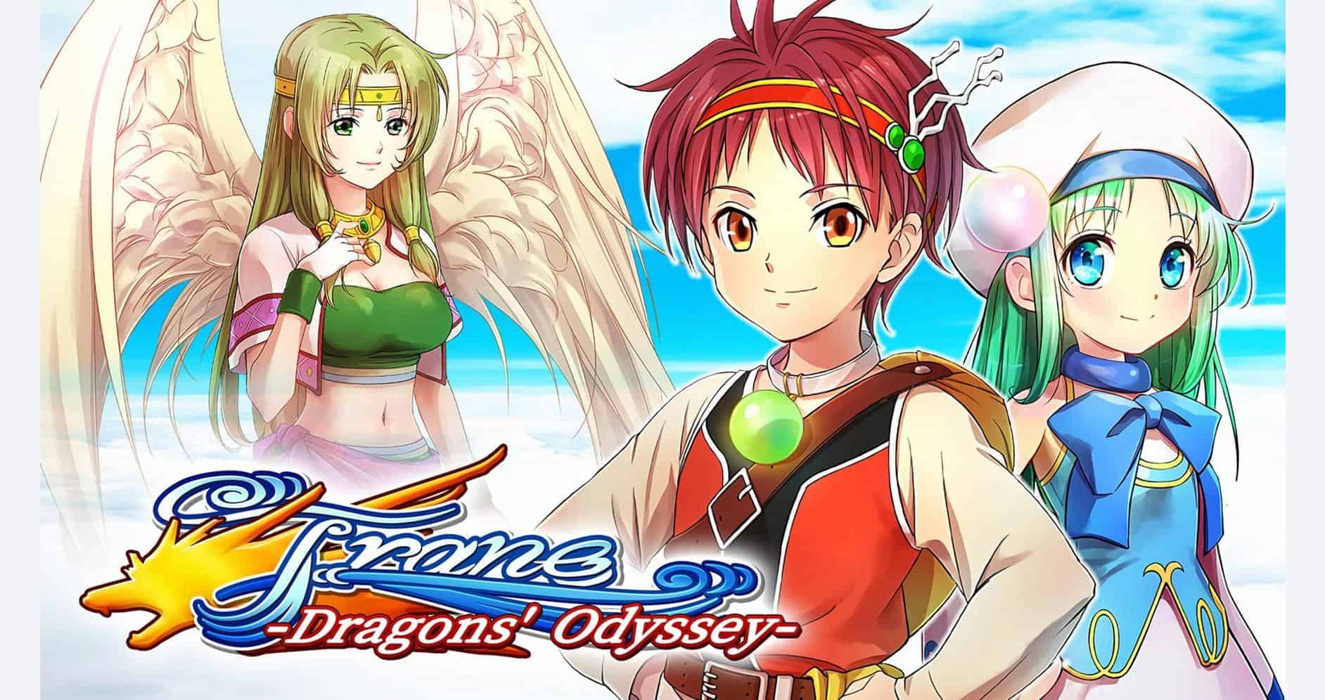 RPG characters from KEMCO's Dragon's Odyssey in a colorful anime style.