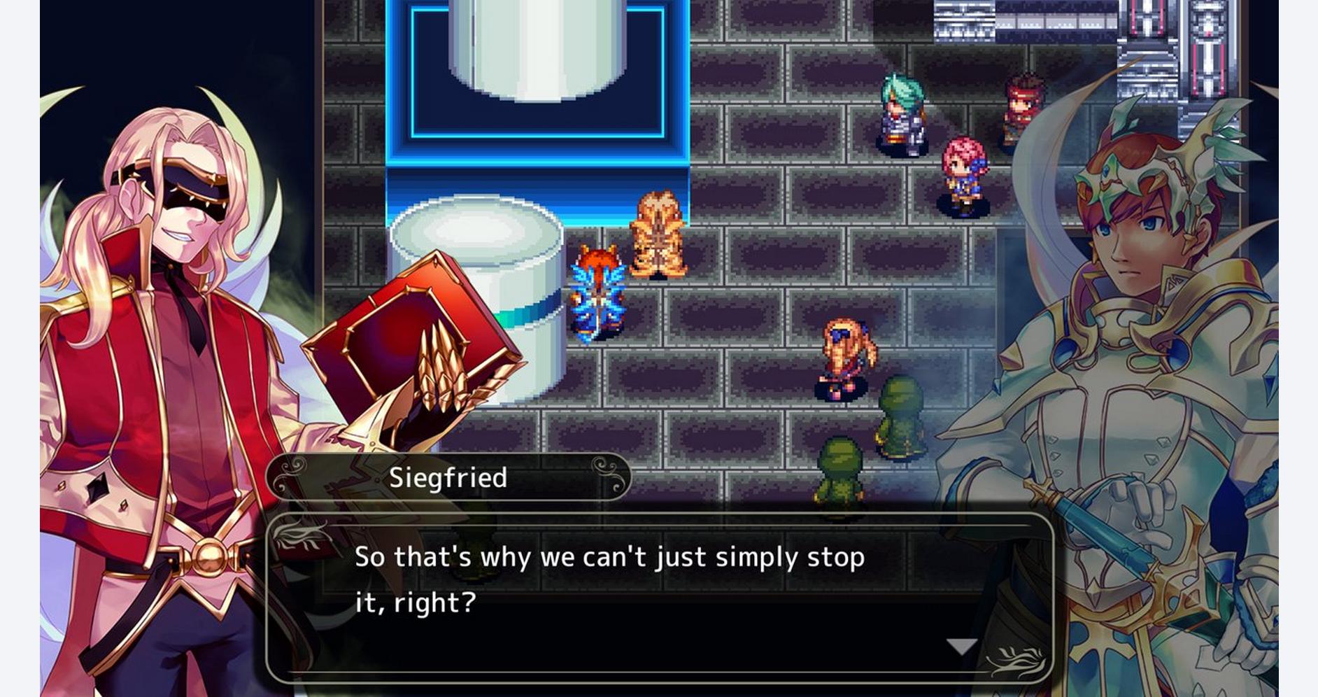 Classic pixel art RPG scene from KEMCO's game collection.