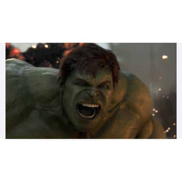 Hulk in action from the Marvel universe, showcasing intense strength and rage.