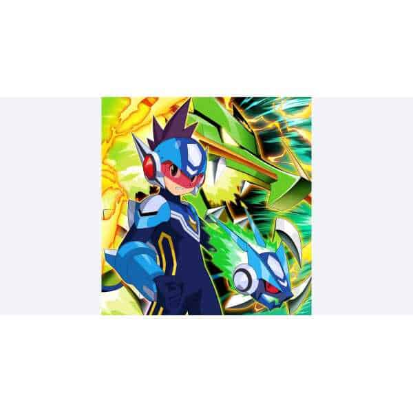 Mega Man and Mega Man V in Mega Man Star Force Legacy Collection game art.