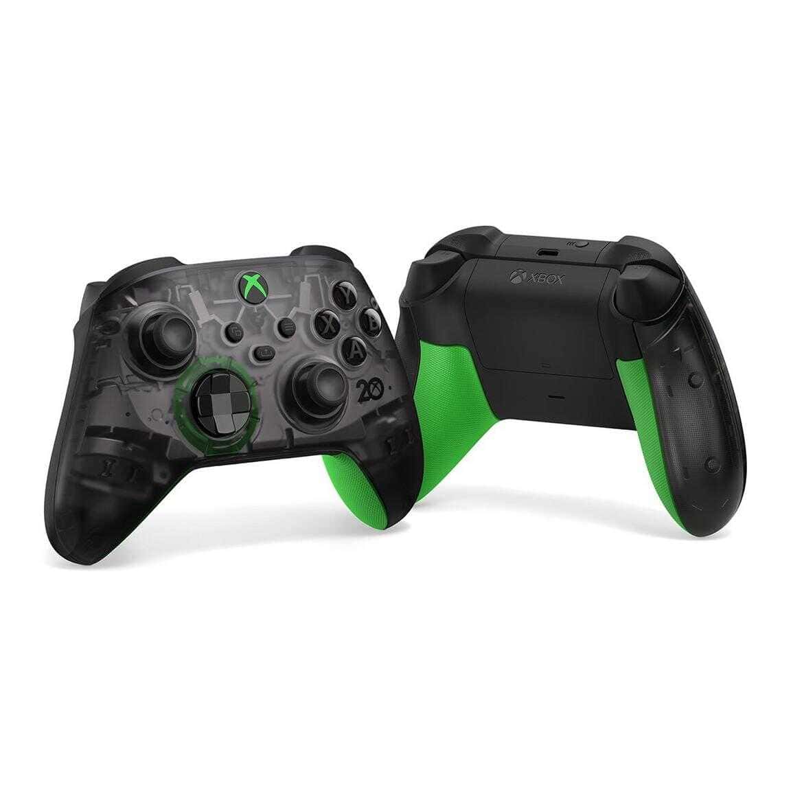 Xbox Series X Wireless Controller - 20th Anniversary Special Edition with green accents.