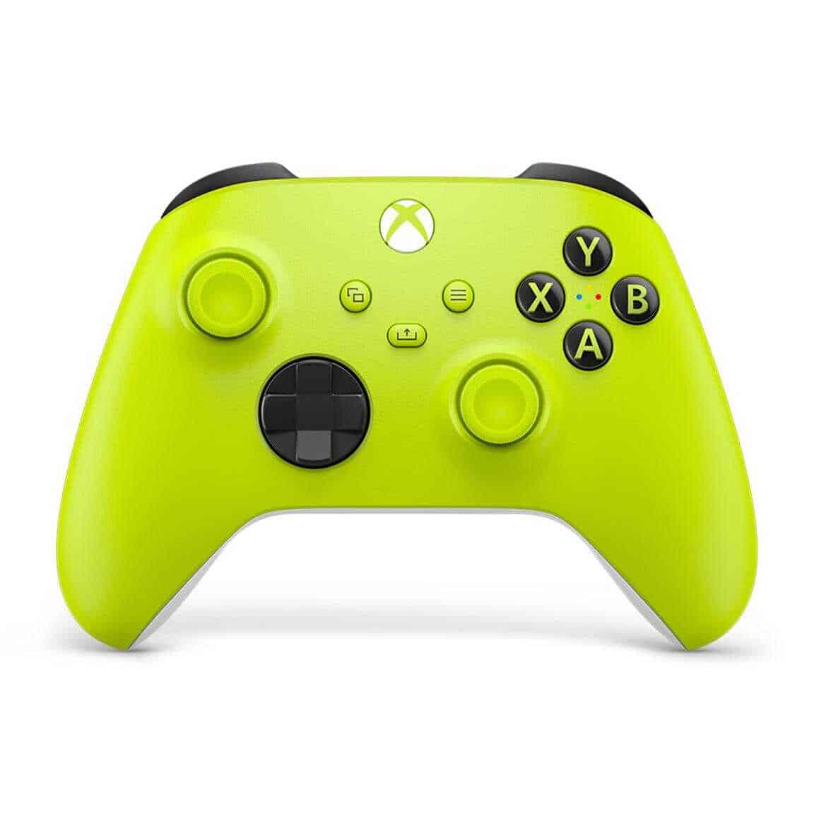 Electric Volt Xbox Series X wireless controller with colorful buttons and ergonomic design.