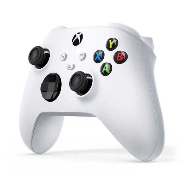Xbox Series X Wireless Controller Robot White with colorful buttons.