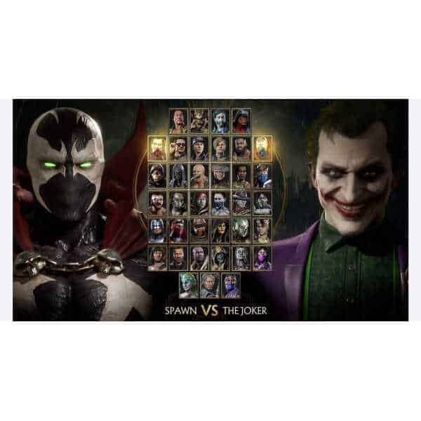 Dark fantasy game character selection screen featuring a sinister masked figure and the Joker from B.