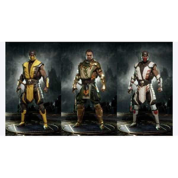 High-quality Mortal Kombat characters in detailed costumes, ready for battle.