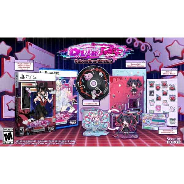 Needy Streamer Overload: Subscriber Edition gaming merchandise and collectibles display.