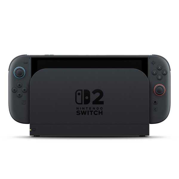 High-quality image of the Nintendo Switch 2 gaming console with detachable controllers.