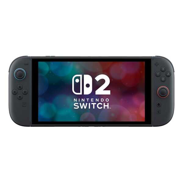 Handheld Nintendo Switch 2 console with vibrant display and ergonomic controls.