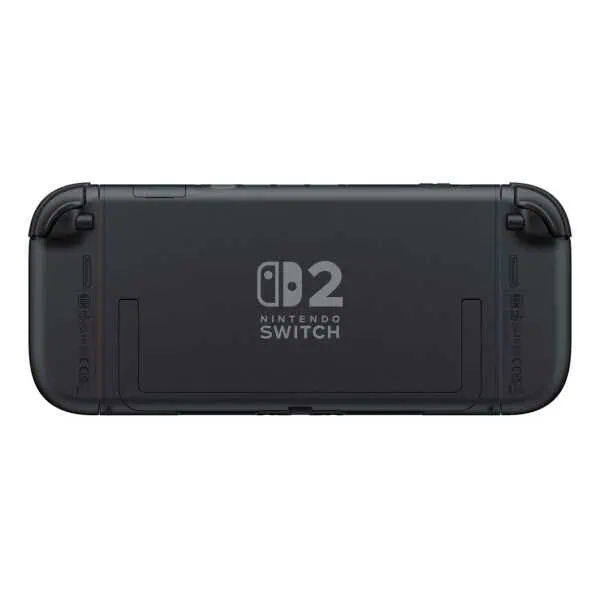 Nintendo Switch 2 gaming console with sleek design and logo.