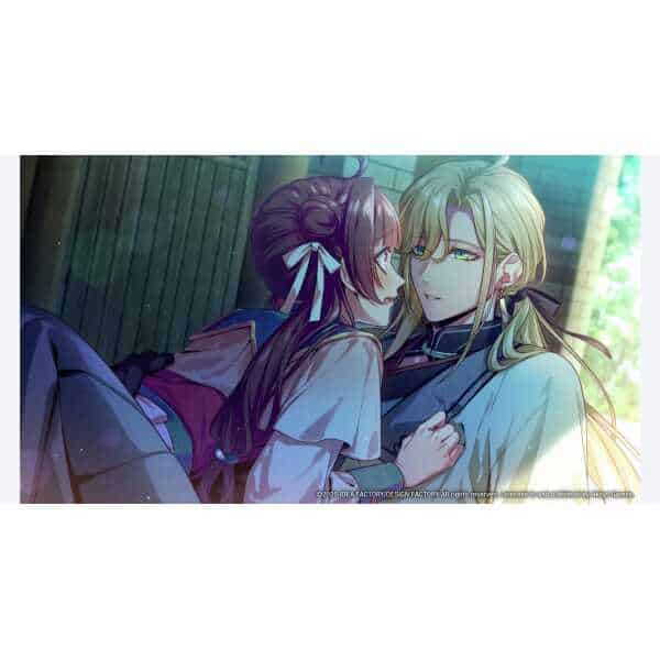 Anime-style romantic scene from Otome Daoshi -Fighting for Love- game.