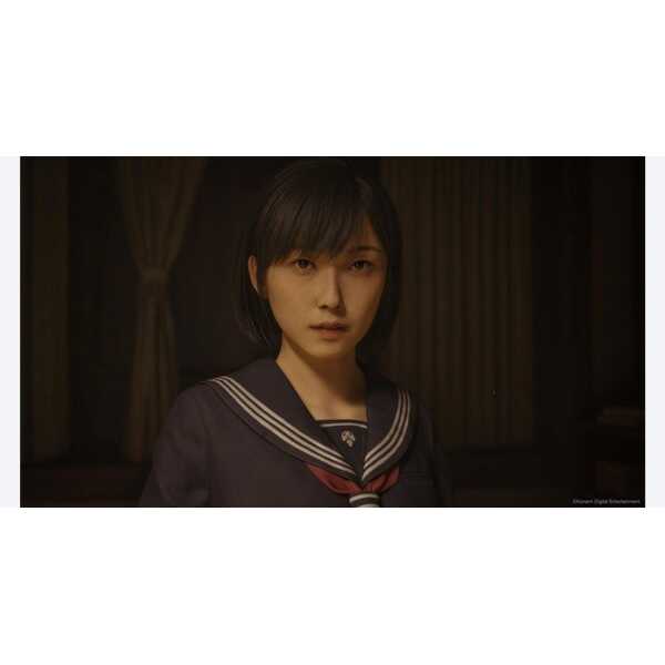 Female character in school uniform from Silent Hill f game scene.