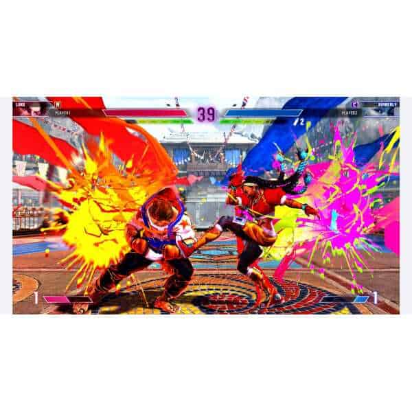 Gameplay of Street Fighter 6 Fighters Edition showing intense combat action.
