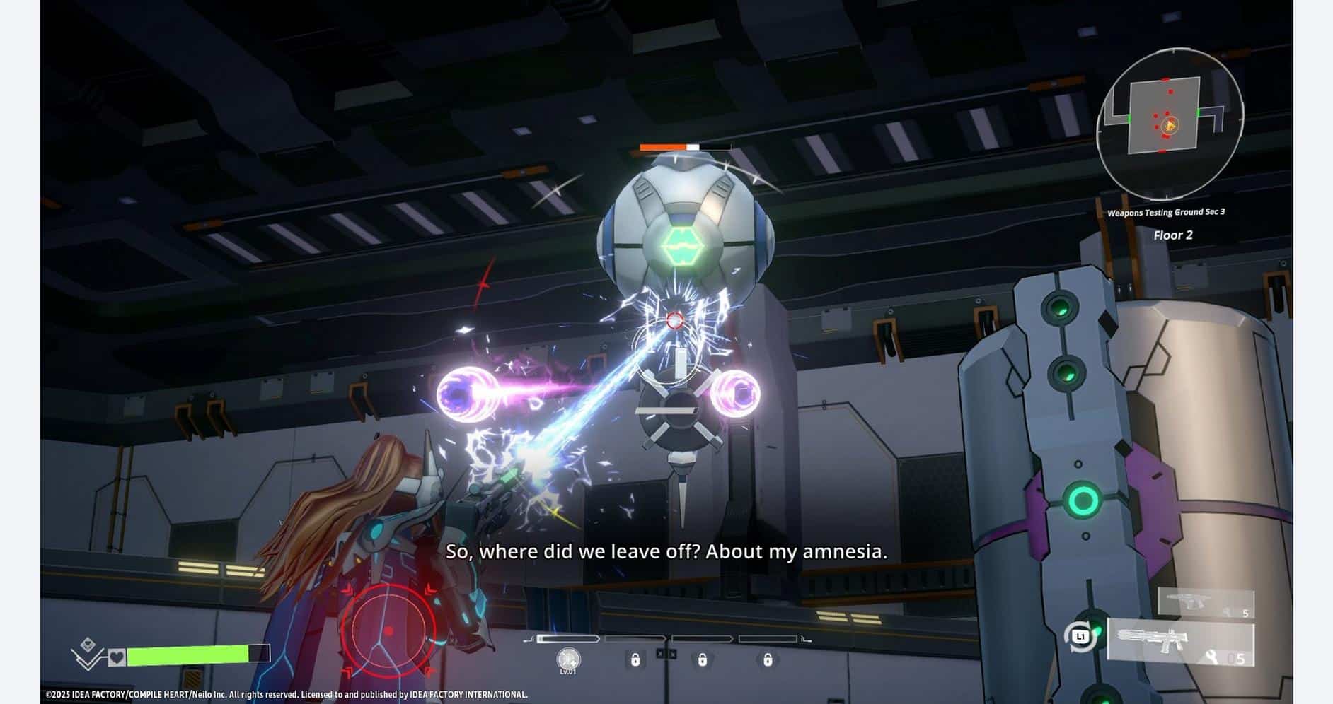 Futuristic robot battling in sci-fi environment for Scar-Lead Salvation.