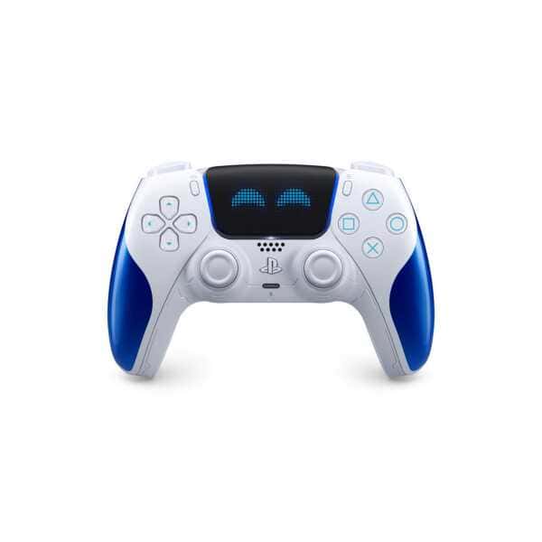 PlayStation 5 DualSense controller with custom face display.