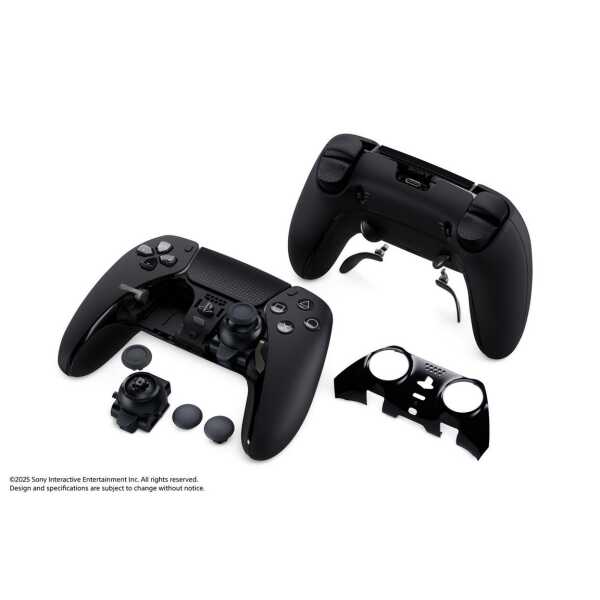 PlayStation 5 DualSense wireless controller with accessories for gaming.
