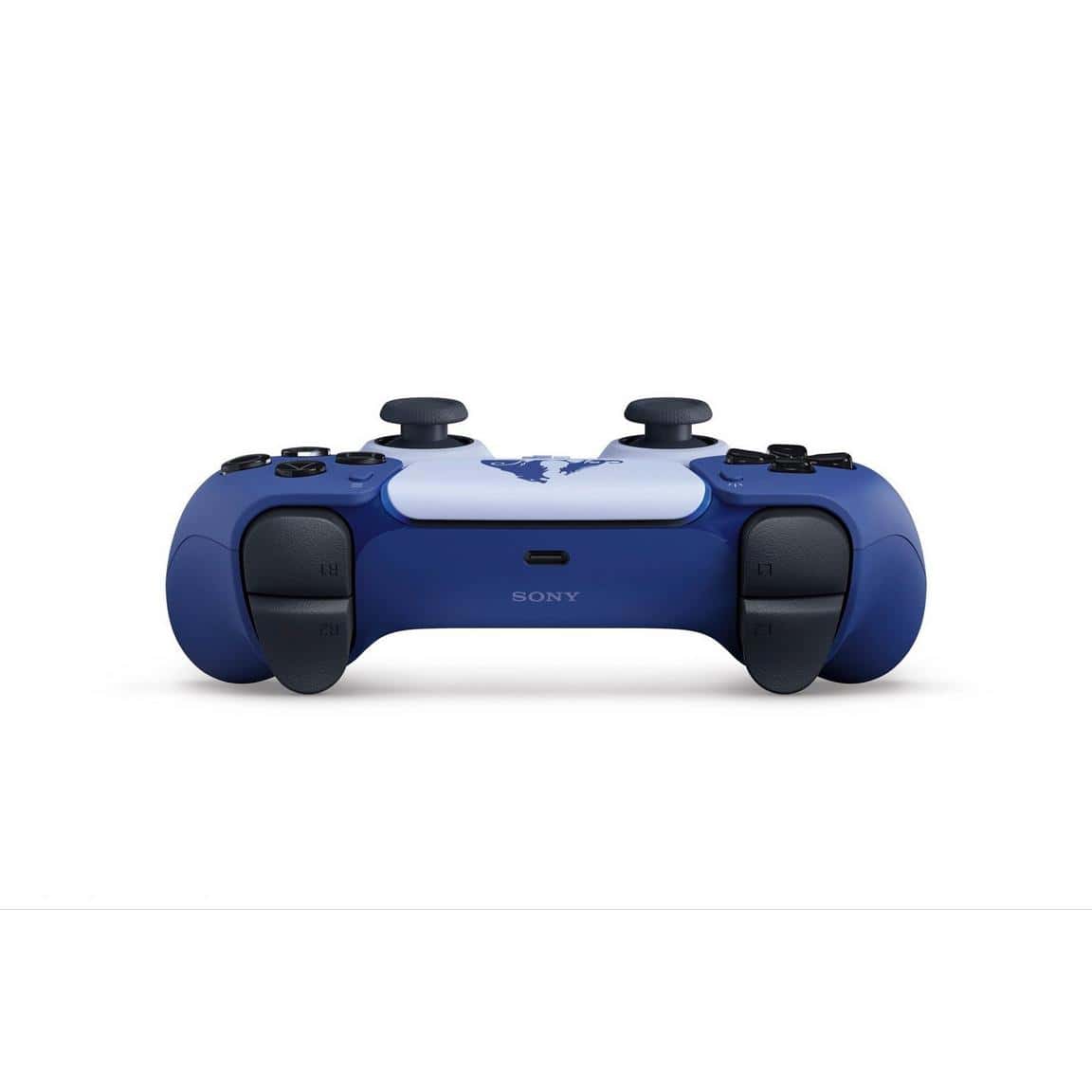 Blue Sony PlayStation controller for gaming, ergonomic design, and precision controls.