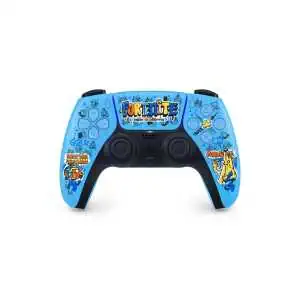 Fortnite-themed PlayStation 5 controller with colorful design and character graphics.