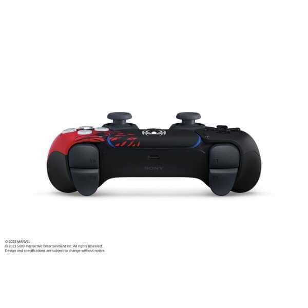 PlayStation DualSense controller with Marvel Spider-Man design.