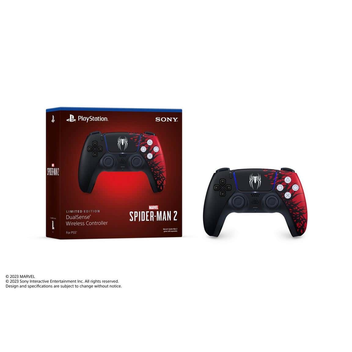 Enhanced gaming experience with Spider-Man 2 limited edition wireless controller for PlayStation.