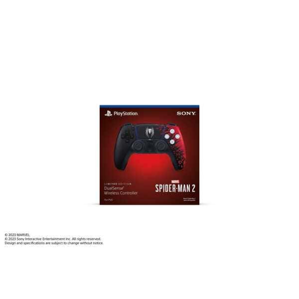 DualSense Spider-Man 2 limited edition wireless controller for PlayStation 5, featuring Spider-Man d.