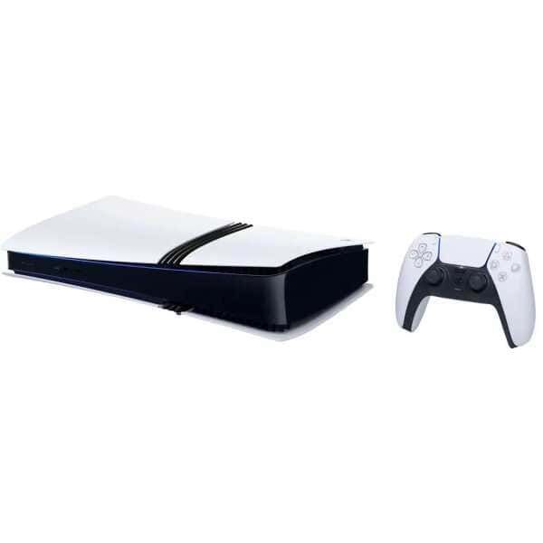 PS5 gaming console with DualSense controller, modern gaming entertainment system.