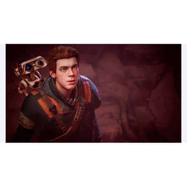 A young man with a robot companion in a sci-fi setting, emphasizing gaming and futuristic technology.
