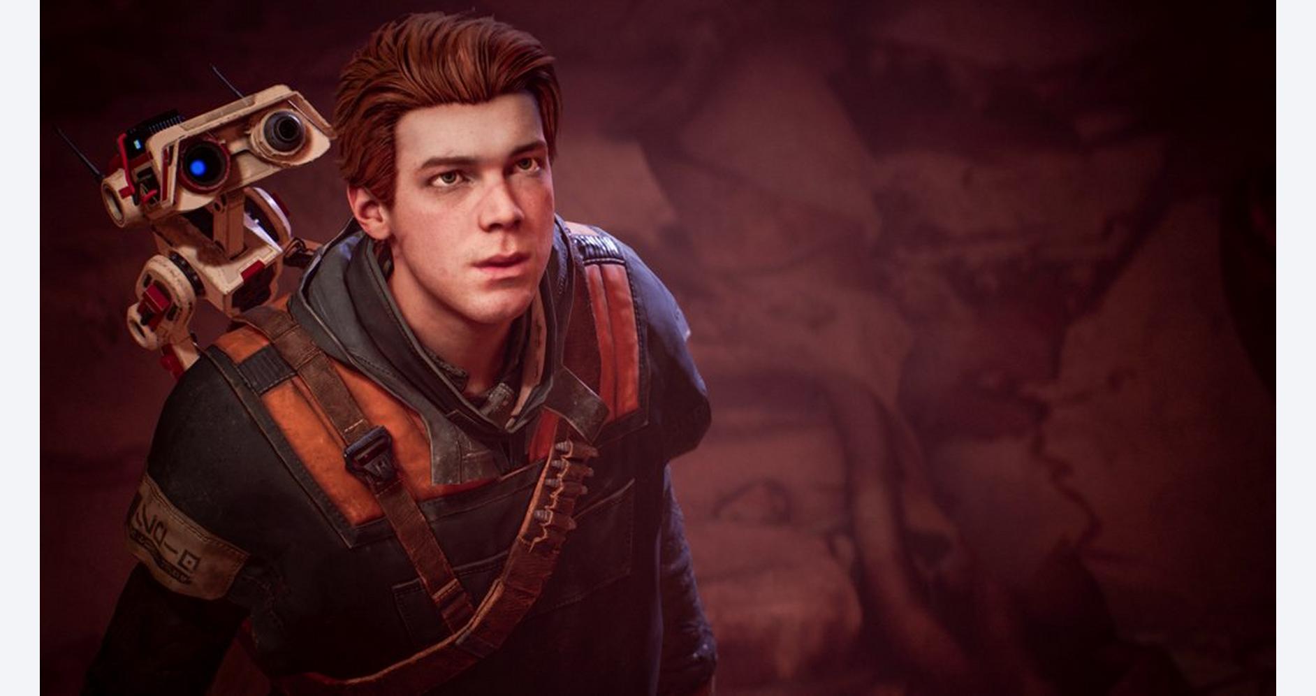 A young man with a robot companion in a sci-fi setting, emphasizing gaming and futuristic technology.
