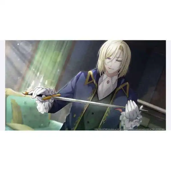 Character from Temirana: The Lucky Princess and The Tragic Knights holding a sword.