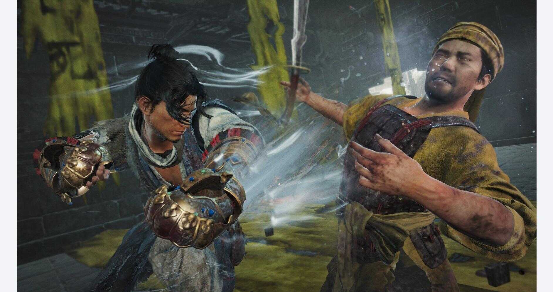 Intense combat scene from Wo Long: Fallen Dynasty Complete Edition.